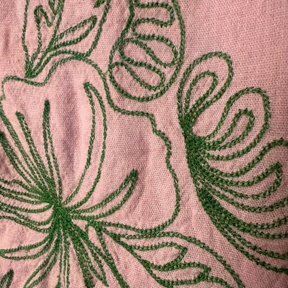 Urban Outfitters Shirt Button-Down Womens‎ L Pink Floral Embroidered Blouse - Picture 5 of 5